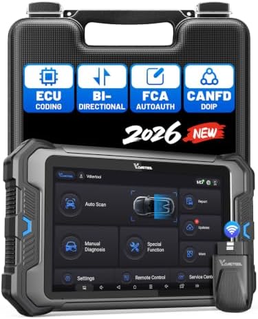 VDIAGTOOL Bidirectional Scan Tool VD80 BT Lite, 2026 8" Wireless Full System OBD2 Scanner Diagnostic Tool with 28+ Resets, Online Coding, Oil/Brake/BMS/SAS, FCA, CAN FD & DoIP, 2 Years Free Update
