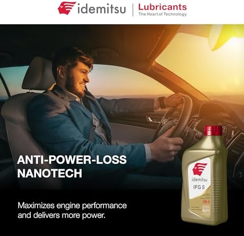 Idemitsu IFG 5 0W-8 Full Synthetic Engine Oil – 1 Qt, 6 Pack