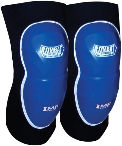 Combat Sports MMA Advanced IMF Tech™ Knee Pads – Injected Molded Foam, Leather Striking Surface, Neoprene Sleeve Support (Large, New)