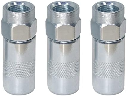 6 PCS Grease Gun Nozzle tip, Grease Nozzle Metal Replacement Grease tip Nozzle Fitting Nipple Grease Gun Lubrication Accessories, Steel Copper Grease Gun