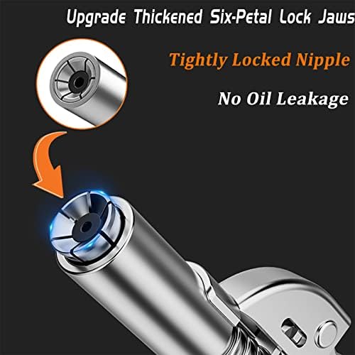 Grease Gun Tip Grease Gun Coupler Fittings Upgraded To 12,000 Psi Heavy Duty Grease Nozzle Coupler Quick Lock And Release,Compatible With All Grease Guns 1/8" Npt Fittings Ends Grease Gun Accessories