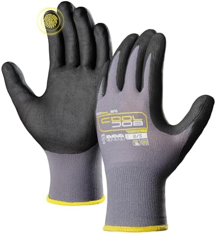 COOLJOB 36 Pairs Safety Work Gloves, Microfoam Nitrile Rubber Coated