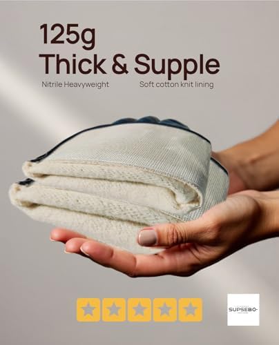 12 Pairs Nitrile Coated Safety Work Gloves, Fuel Gloves for Oil Hauler Blue Chemical & Water Resistant Gloves