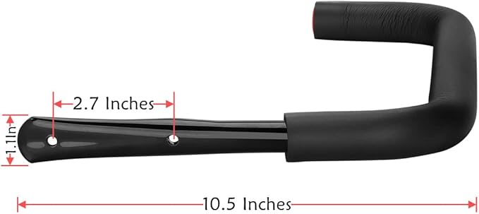 Garage Storage Kayak Hooks, 15.5 Inch Heavy Duty Storage Hanger, Wall Mounted Rack for Hanging Canoe Paddleboard, Surfboard, Snowboard, Ladders, Bikes, Black and Red, 15.5Inches x 10.8Inches
