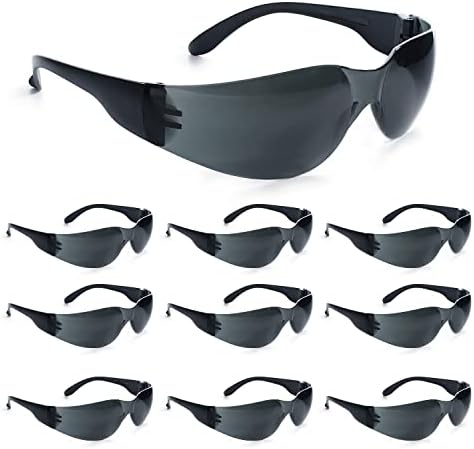 amoolo Tinted Safety Glasses, ANSI Z87.1 Impact Resistant, 24 Pack, Adult