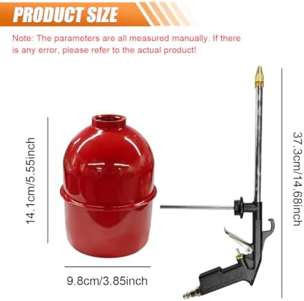Car Air Engine Cleaning Spray Gun, High-Pressure Air Nozzle Blow Gun with 1-Liter Metal Jug, Pneumatic Dust Cleaner Sprayer Tool, Siphon Vehicle Engine Bay Wash Spray Kit(Red)