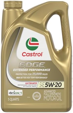Castrol EDGE Extended Performance 5W-20 Advanced Full Syn Motor Oil 5 Qt