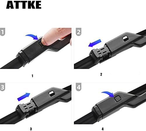 ATTKE Front Windshield Wiper Blades for Audi A4 2009-2024,Audi Q5 2009-2024/Audi A5 2008-2023 Genuine Replacement Wiper Blade Set 24"/20" (Set of 2)
