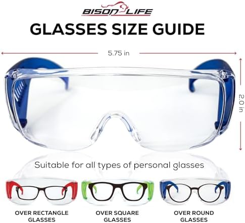 BISON LIFE Kids Safety Glasses, Anti Scratch Protective Eyewear, ANSI Z87.1