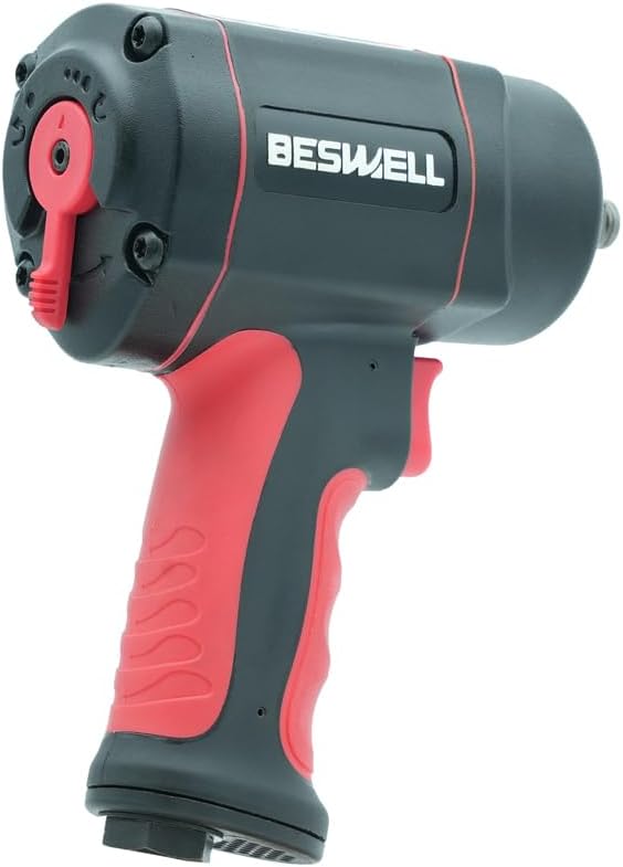 BESWELL® 1/2" Light Weight Balance Weight High Torque Air Impact Wrench with Up to Real 1033 Foot-Pounds Max Loosen Torque Output-BW-112F2N
