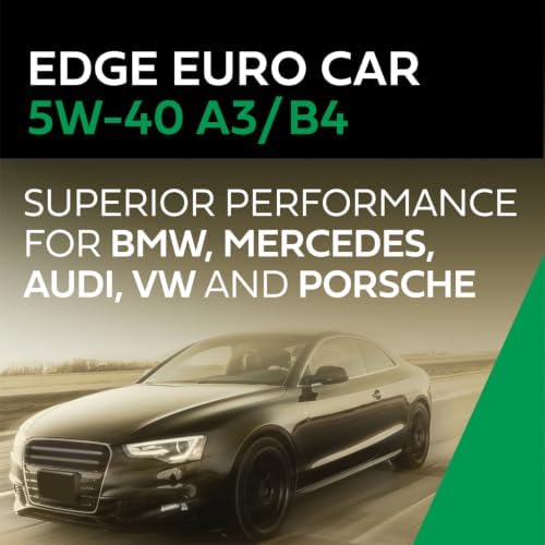 Castrol EDGE Euro 5W-40 A3/B4 Advanced Full Syn Motor Oil, 5 Qt, Pack of 3
