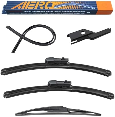 AERO Wipers Replacement for Subaru Crosstrek 2018-2023 & Impreza 2017-2023, 26"+16" Front + 12" Rear, All-Season Windshield Wiper Blades with Extra Squeegee Refills + 1-Year Warranty (Set of 3)