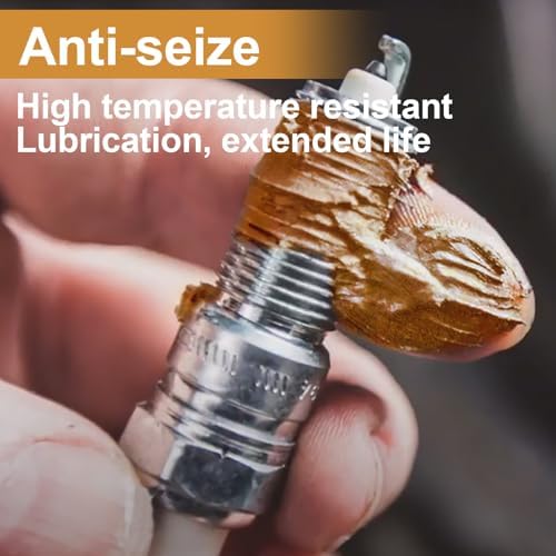 ZDBB Copper Anti Seize Thread Lubricant High Temp Anti-Seize Grease Compound for Automotive Marine Spark Plugs Brake Pads Rotors Nuts Antiseize Grease with Brush,1oz (1-Pack)