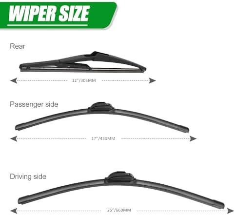 Windshield Wiper Blades Compatible with 2013-2023 Nissan Pathfinder