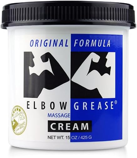 Elbow Grease Original Massage Cream (Unscented, 15oz) A Rich, Smooth and Effective Therapeutic & Personal Massage