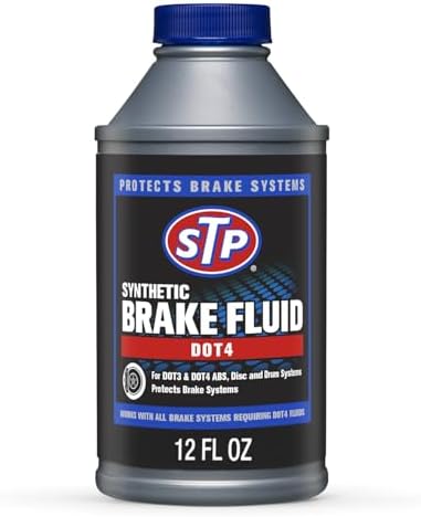 STP Synthetic DOT 4 Brake Fluid, 12 oz, For ABS Disc Drum Systems