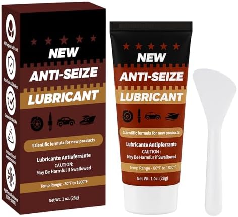 Copper Anti-Seize Brake Caliper Grease & Thread Lubricant - High Temp Copper Antiseize Compound Prevents Noise, Seizes - Use for Brake Pins, Bolts, Spark Plugs, Automotive Application - 1oz Tube 1Pack