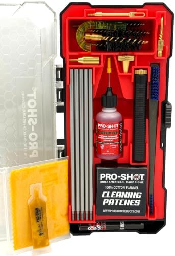 Pro-Shot Gun Cleaning Kits: Universal, Rifle, Pistol, and Shotgun Cleaning Kits with Premium Stainless Micro-Polished Rods, Brushes, Jags, Patches, CLP & Grease – Made in USA