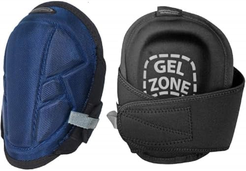 McGuire-Nicholas Gel Lite Pro Flooring Knee Pads for Men and Women, Soft Gel Adjustable Knee Pads for Gardening, Flooring, and Work, Navy/Black | 22382 (Pack of 12)