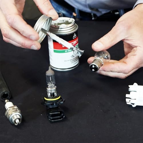 AGS Automotive Solutions Brush Top Can Dielectric Silicone Grease Compound for All Electrical Components and Connectors, 8 oz, Percise and Easy Application