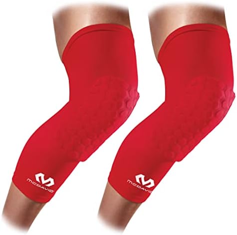 Knee Compression Sleeves: McDavid Hex Knee Pads Compression Leg Sleeve for Basketball, Volleyball, Weightlifting, and More - Pair of Sleeves