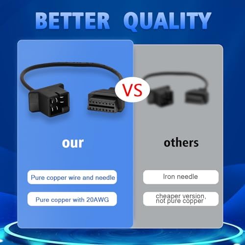 OBD1 to OBD2 Adapter for Chrysler 6pin to 16pin Diagnostic Cable