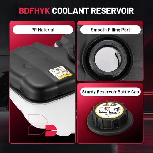 BDFHYK Engine Coolant Expansion Reservoir Overflow Tank Compatible with Lincoln 1998-2011 Town Car, 1998-2010 Grand Marquis Marauder Crown Victoria Grand Marquis 4.6L V8 Replace ‎603-050