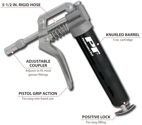 Performance Tool W54200 Heavy Duty Mini Pistol Grip Grease Gun