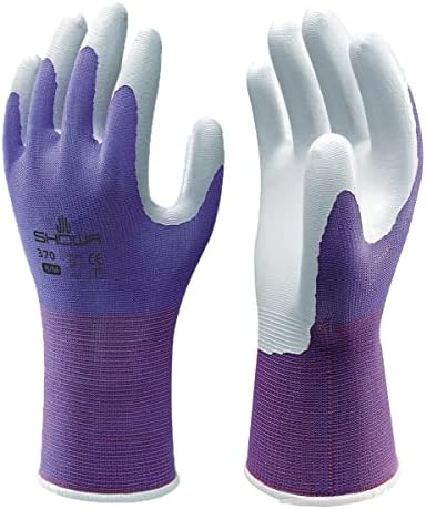 SHOWA Atlas 370B Professional Nitrile Work Gloves,for Landscaping, Gardening & Assembly, General Purpose Gloves