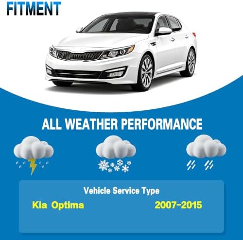 GSPSCN Windshield Wiper Blades for Kia Optima 2007-2015 (Pack of 2)