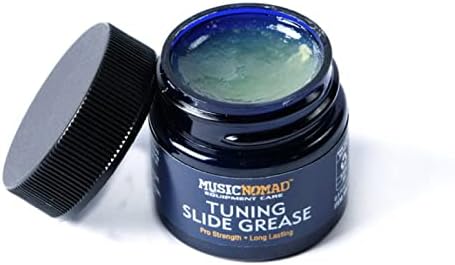 MusicNomad Tuning Slide Grease Lube for Trumpet, Trombone, French Horn, Tuba, Euphonium & Brass Instruments (MN705) & Pro Tec Trombone Mouthpiece Protector Brush by Protec, Model A261