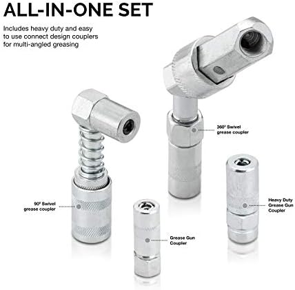 Tooluxe 61077L Multi-Function Grease Gun and Lubrication Accessory Kit