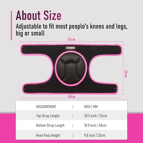 COOLJOB Women Knee Pads for Gardening Work, Floor Cleaning with Foam Pad