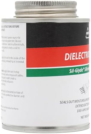 AGS Automotive Solutions Brush Top Can Dielectric Silicone Grease Compound for All Electrical Components and Connectors, 8 oz, Percise and Easy Application