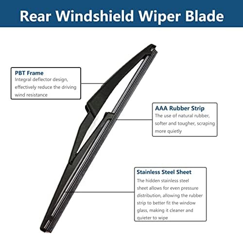 Rear Windshield Wiper Arm with Wiper Blade for Jeep Renegade 2015-2021 Rear Windshield Back Wiper Arm Blade Replacement OEM # 68256590AA
