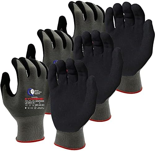 Quest Cut Resistant Work Gloves, ANSI A1, Small, Pack of 3