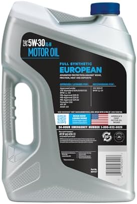 Valvoline European Vehicle Full Synthetic 5W-30 XL-III Motor Oil 5 Quart