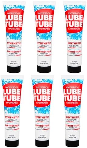 LubeTube 4oz O-Ring Grease (6-Pack) – Stops Leaks on Pump & Filter Seals – Non-Sticky Synthetic Grease for Pool Equipment, Plumbing, RV & Marine – PFAS-Free, Food-Grade, Made in USA