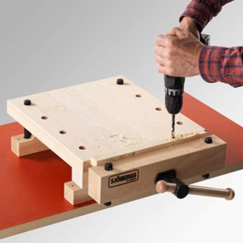Sjöbergs Smart Workstation Pro Vise Top – Professional Portable Work Station with Large Surface 20-7/8" x 14-3/8", Versatile, Durable European Beech Construction, SJO-33309