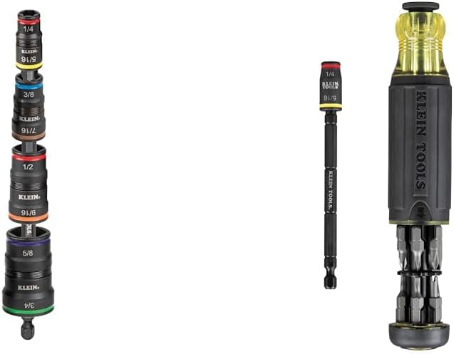 Klein Tools 9-in-1 Impact Socket Set & 14-in-1 HVAC Screwdriver Bundle