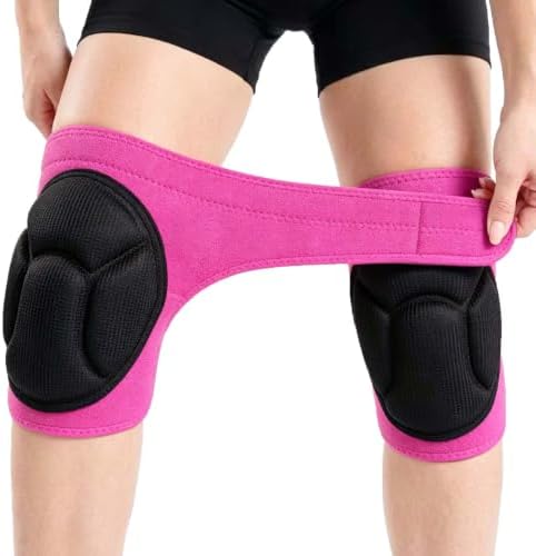 Womens Knee Pads for Kneeling on Floors, Soft EVA Foam Kneepads, Pink L