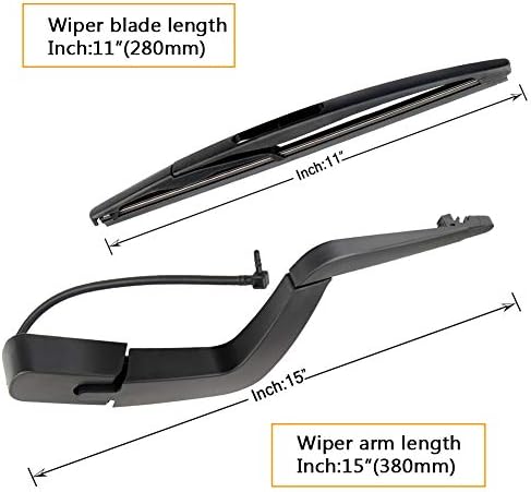 Rear Wiper Arm Blade Replacement for GMC Acadia,Saturn Outlook 2007-2012