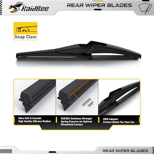 Rear Wiper Blade 10 inch, OEM Replacement for Jeep Renegade 2015 2016 2017 2018 2019 2020 2021 2022 2023 +More Rear Windshield Wiper (10-J)