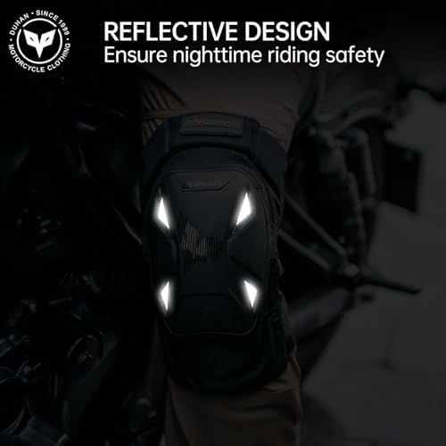 Motorcycle Knee Pads for Men & Women - Motocross, Dirt Bike, MTB, Skateboarding Protective Gear - CE Level 1 Certified - Black