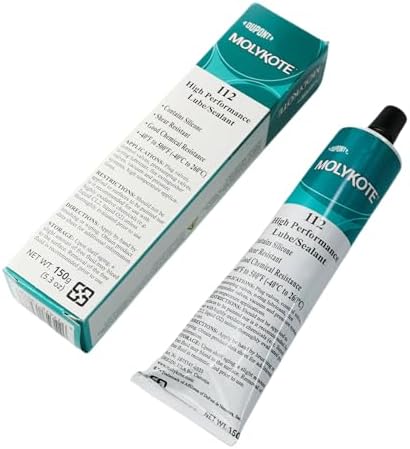 Molykote 112 150g 5.3oz High Performance Lube/Sealant Lubricant Grease for Valve Lubrication & Sealing High Consistency Nonmelting Silicone Shear Resistant Translucent White Dow Corning