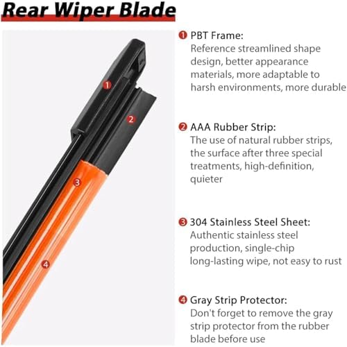 OTUAYAUTO Replacement for Genuine GMC Acadia 2017-2023 Rear Windshield Wiper Arm Blade Cover Assembly Factory OEM Style 23367394