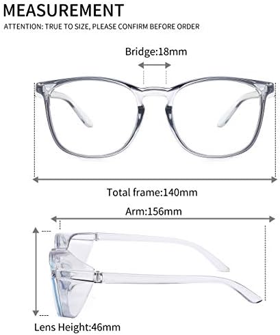 Alsenor Safety Glasses Anti Fog Goggles Protective Eyewear Blue Light Blocking Anti Dust UV Protection Glasses For Men Women (Blue)