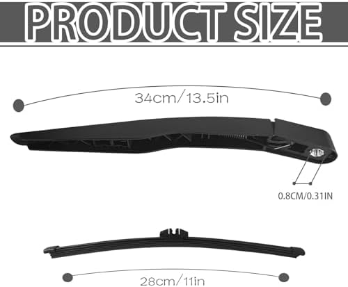 Car Rear Windshield Wiper Arm Kit, Rear Wiper Cover Accessories