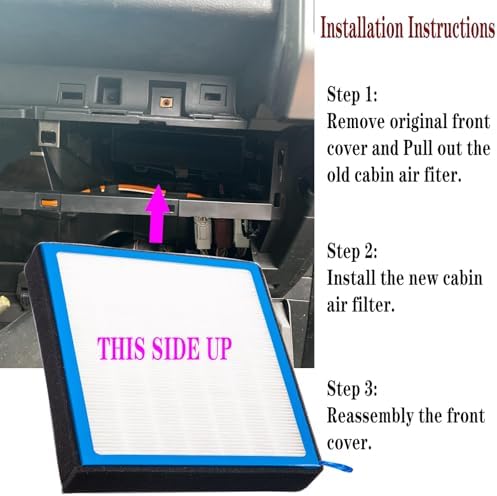 CF12150 Cabin Air Filter With Activated Carbon For 2015-2021 Ford F150 F250 F350 F450 F550 Super Duty Expedition 2015 2016 2017 2018 2019 2020 2021 F-150 F-250 F-350 F-450 F-550 Lincoln Navigator 1PCS