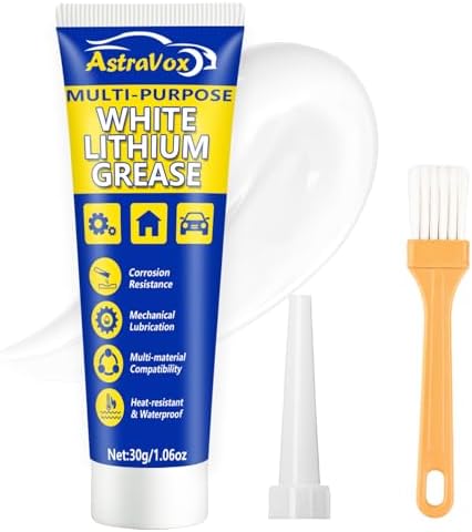 AstraVox White Lithium Grease, 1oz Multi-Purpose Garage Door Lubricant